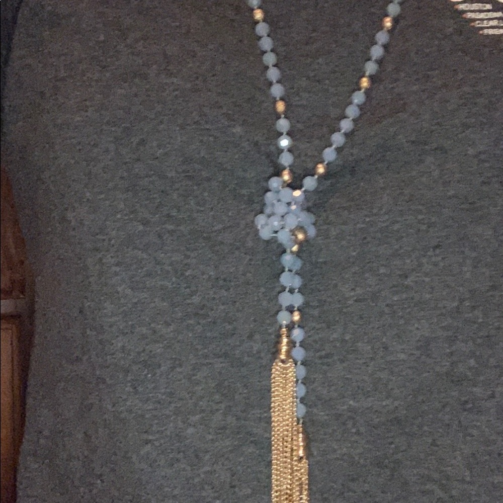 Blue and gold necklace